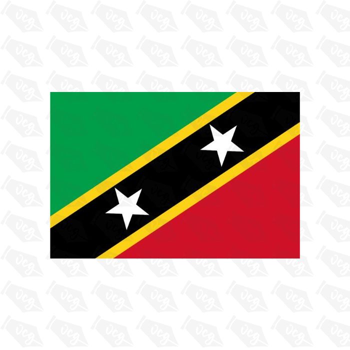 Saint Kitts and Nevis Flag Sticker