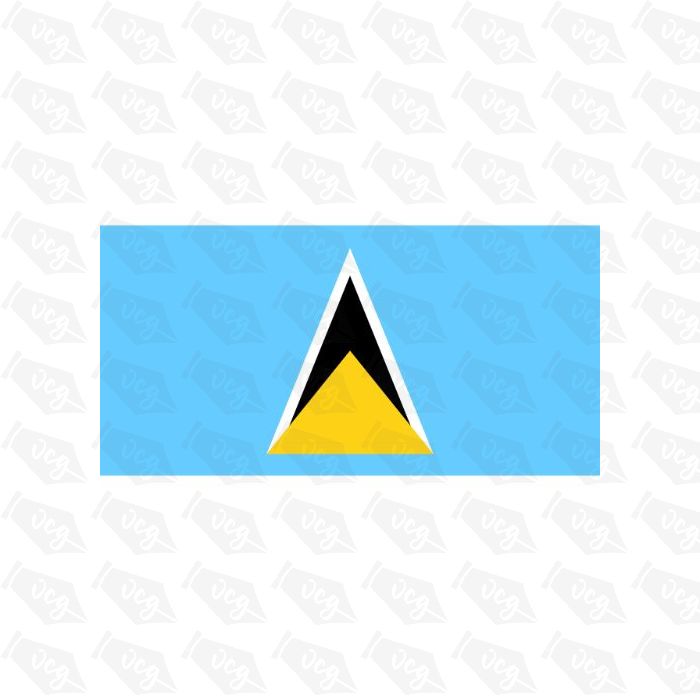 St Lucia Flag Sticker