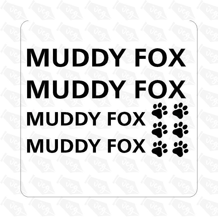 MUDDY FOX BICYCLE STICKERS SET