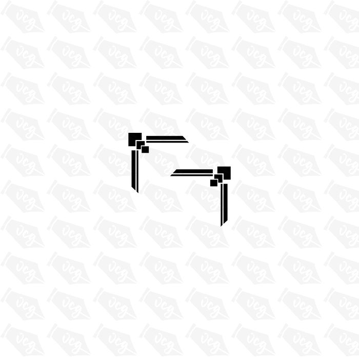 Panel Insert Design Self Adhesive Sticker 2 (Pair)