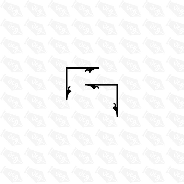Panel Insert Design Self Adhesive Sticker 4 (Pair)