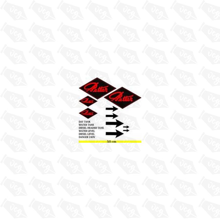 Petter Engine Room Decal Set