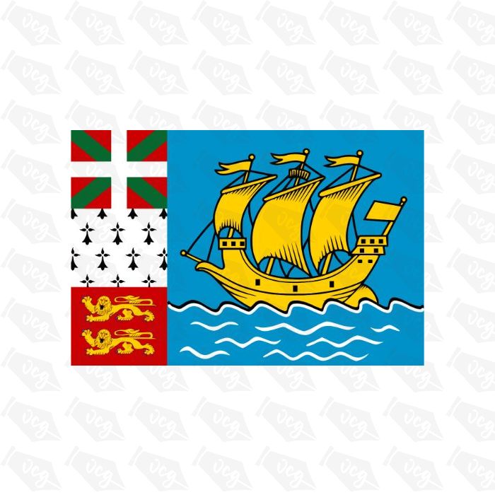 Saint Pierre and Miquelon Flag Sticker