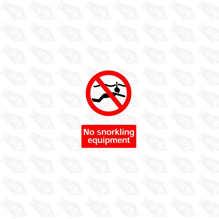 No Snorkling Equipment