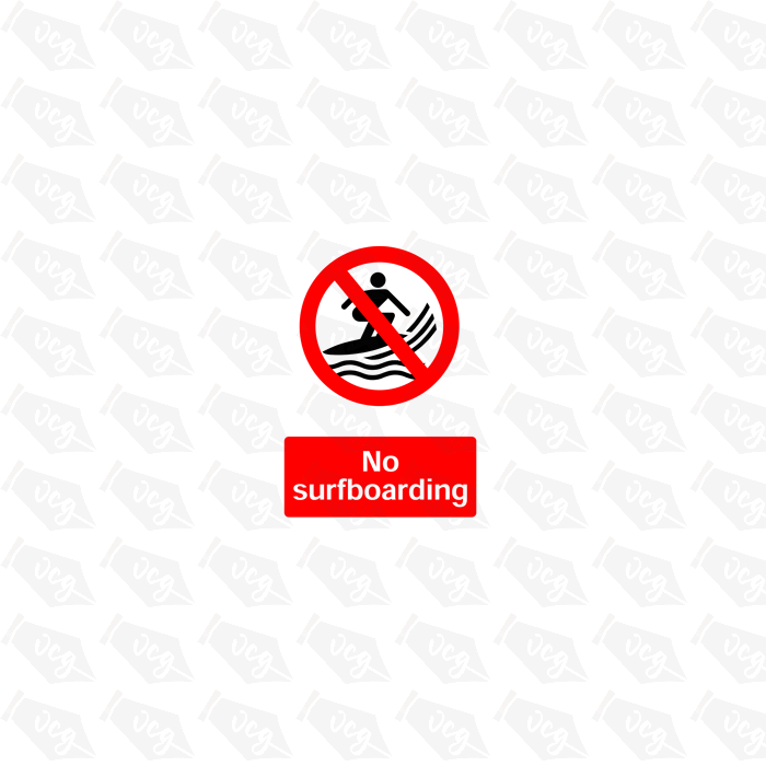 No Surfing Sticker