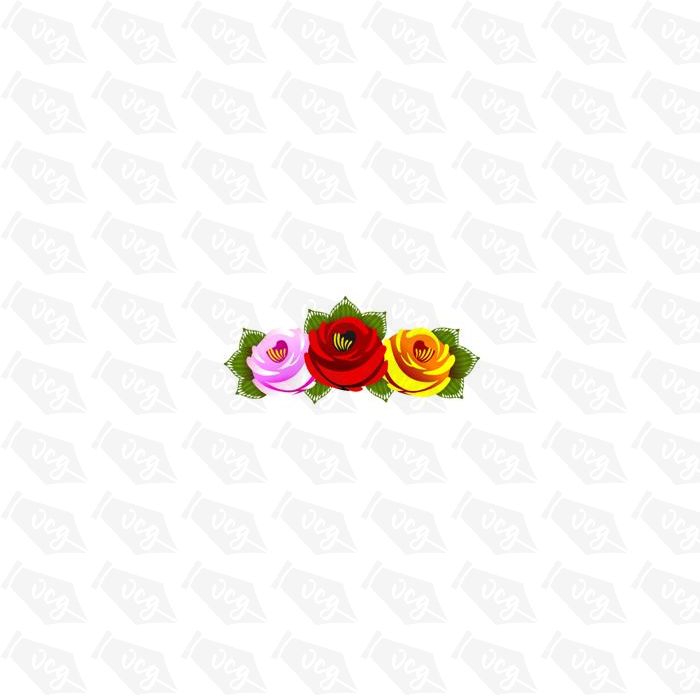 Traditional Style Canal Rose Sticker  Design 22