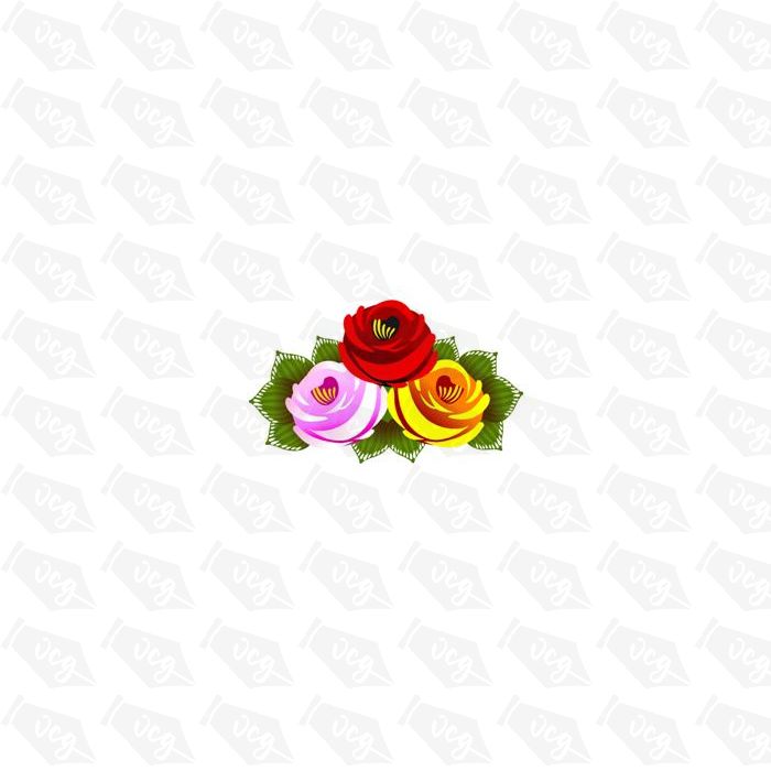 Traditional Style Canal Rose Sticker  Design 23