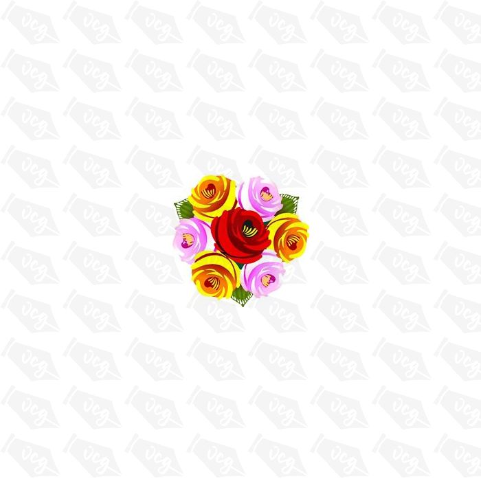 Traditional Style Canal Rose Sticker  Design 30B