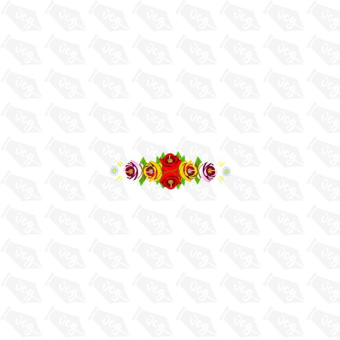 Traditional Style Canal Rose Sticker  Design 9