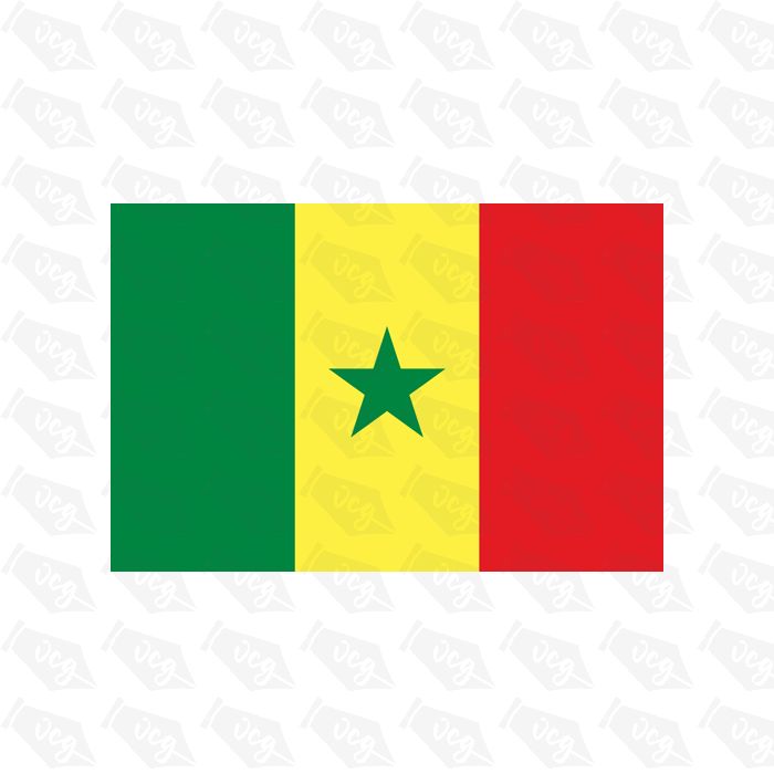 Senegal flag sticker