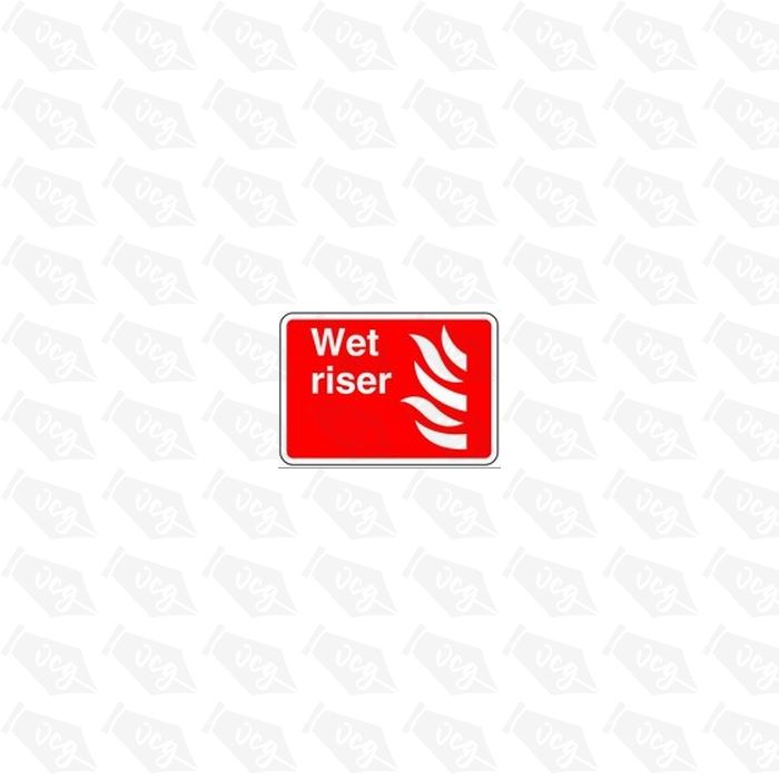Wet Riser Safety Sticker